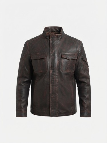 Men sheepskin leather moto - men's,